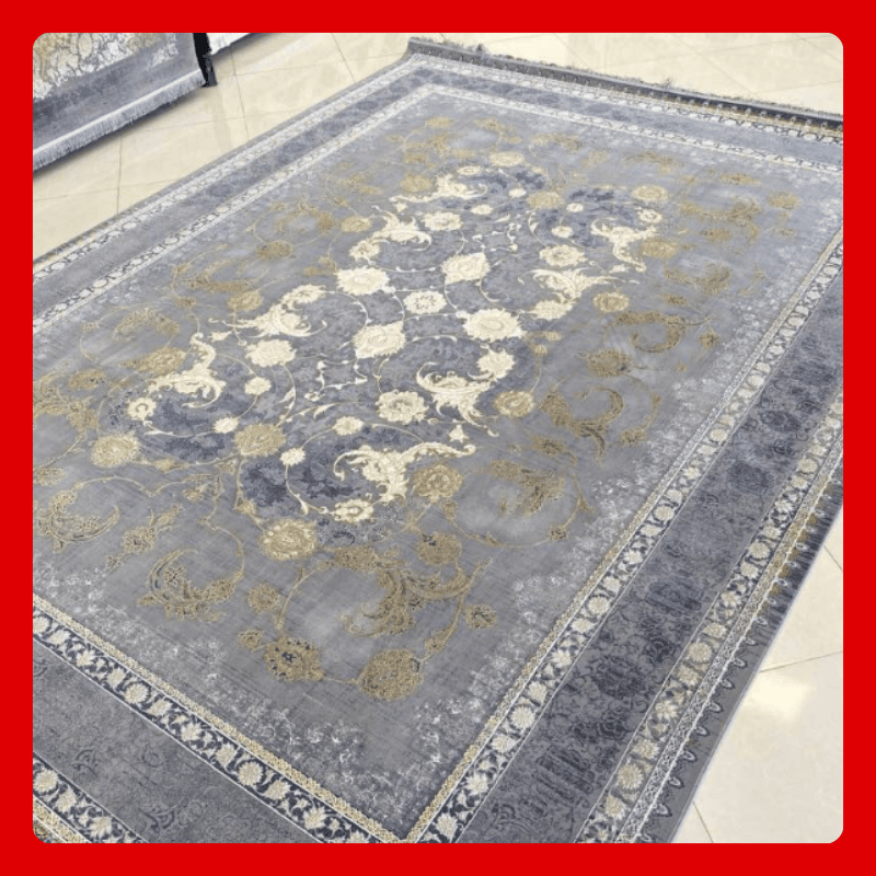 فرش 1200 شانه تراکم 3600 کد 1215 رنگ فیلی
