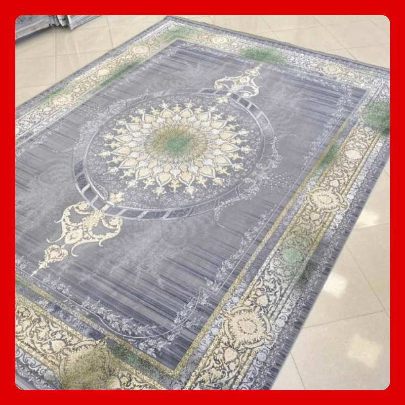 فرش 1200 شانه تراکم 3600 کد 1223 رنگ فیلی